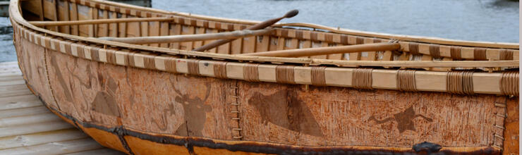 Birch bark canoe