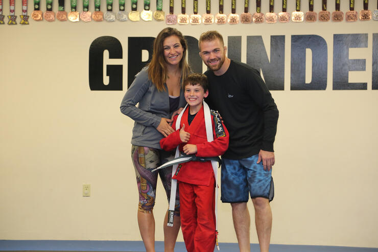 Miesha Tate and Bryan Caraway at Grounded Studios in North Bay, Ontario, Canada