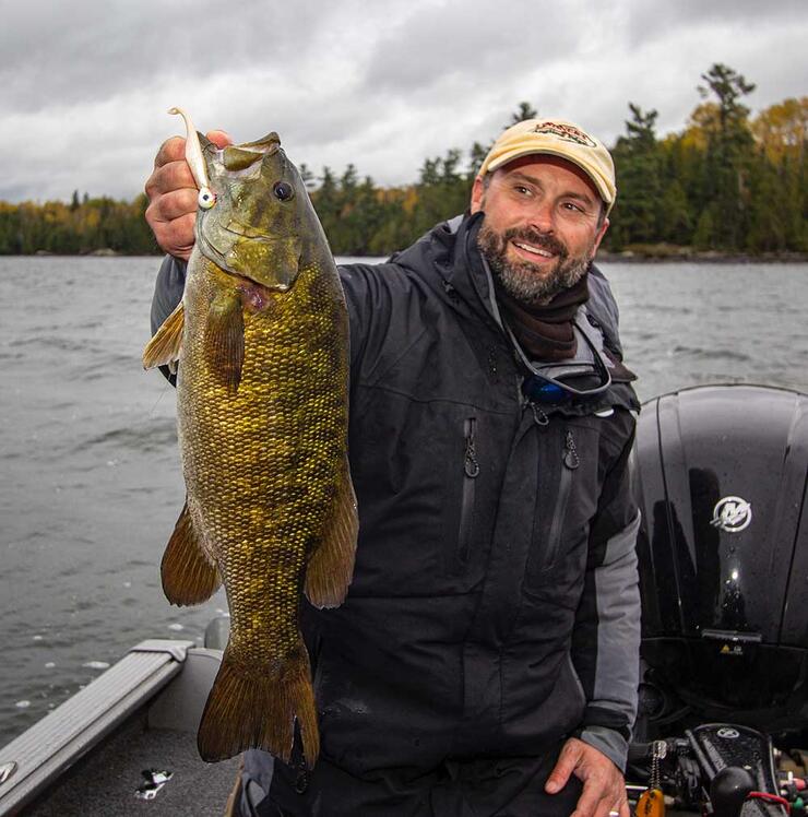 angler fishing smallmouth bass