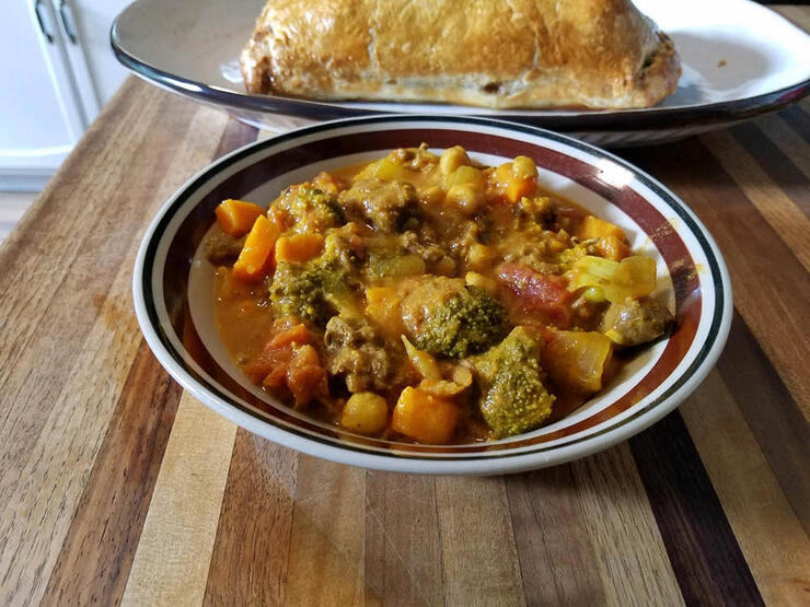 moose stew and bread