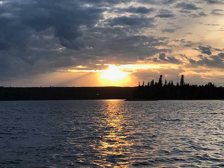 lac seul sunset