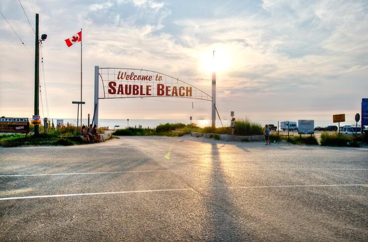 Welcome to Sauble Beach Sign