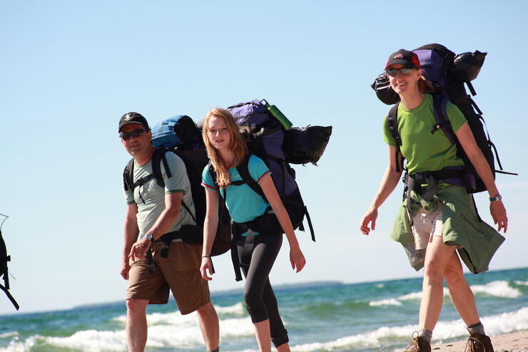 Group of backpackers
