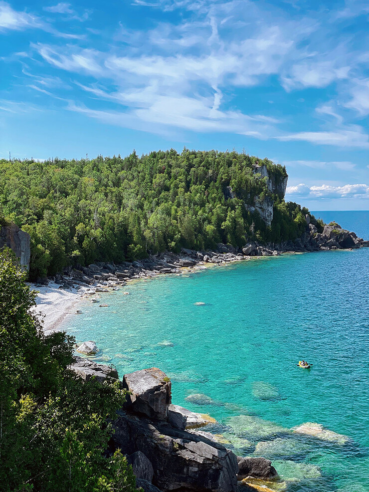 This Ontario park is famous for its clear waters & long beaches