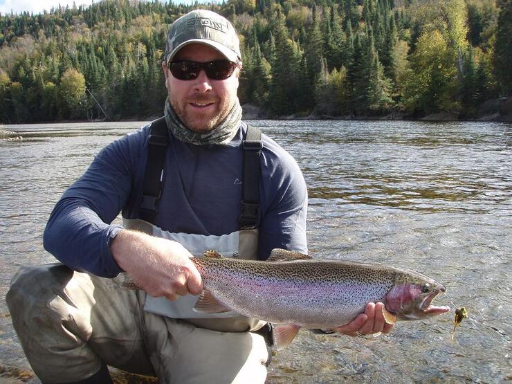 Casting a Fly for Trout - Northeastern Ontario Canada