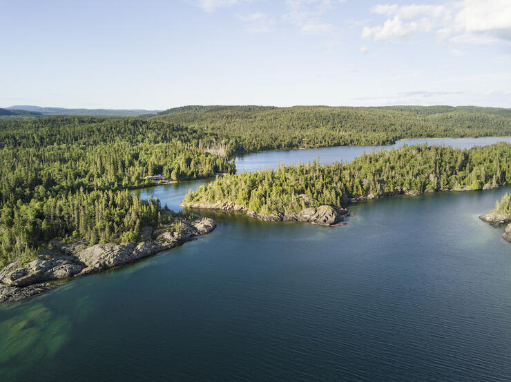 View if Lake Superiorâs vibrant waters