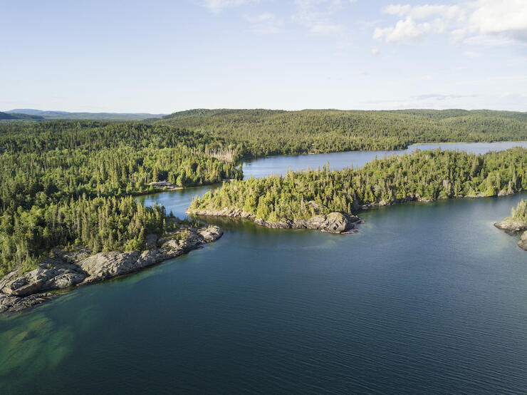 A view of Lake Superior's vibrant blue waters