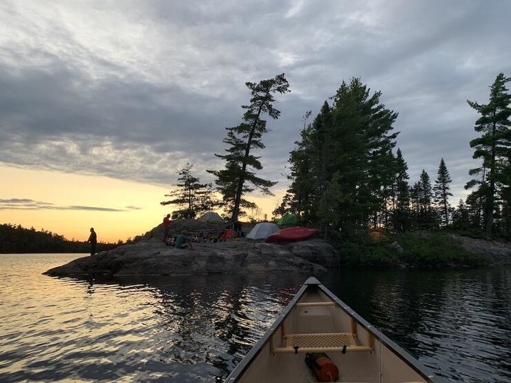 Island as dusk