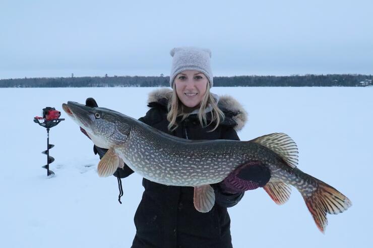 Pike Ice Fishing was Good on Seeley! - Montana Hunting and Fishing