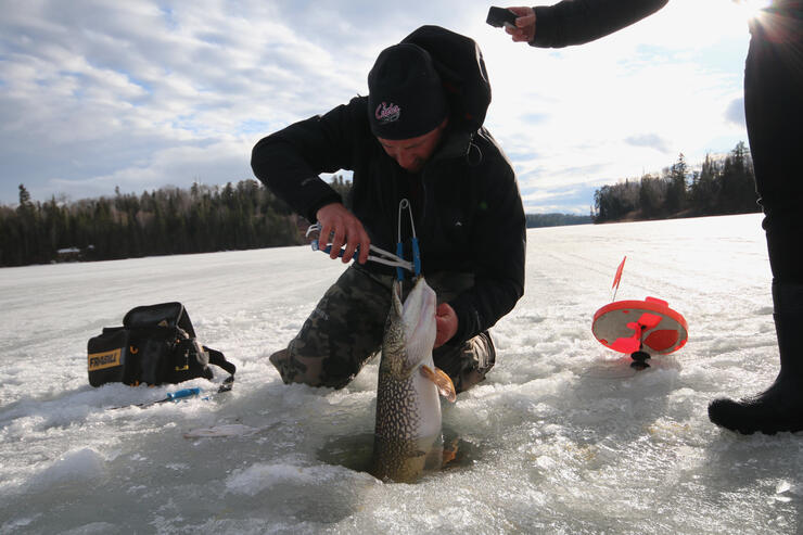 How to Catch Giant Pike Through the Ice