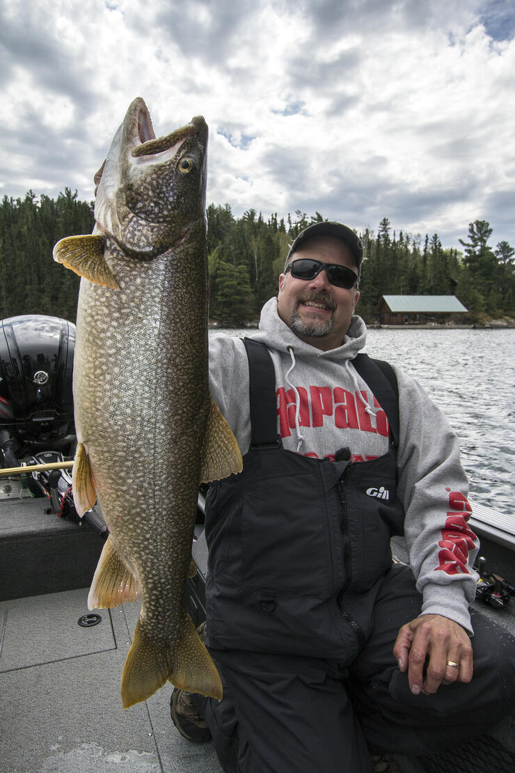 Ice out lake trout fishing in Ontario, Canada