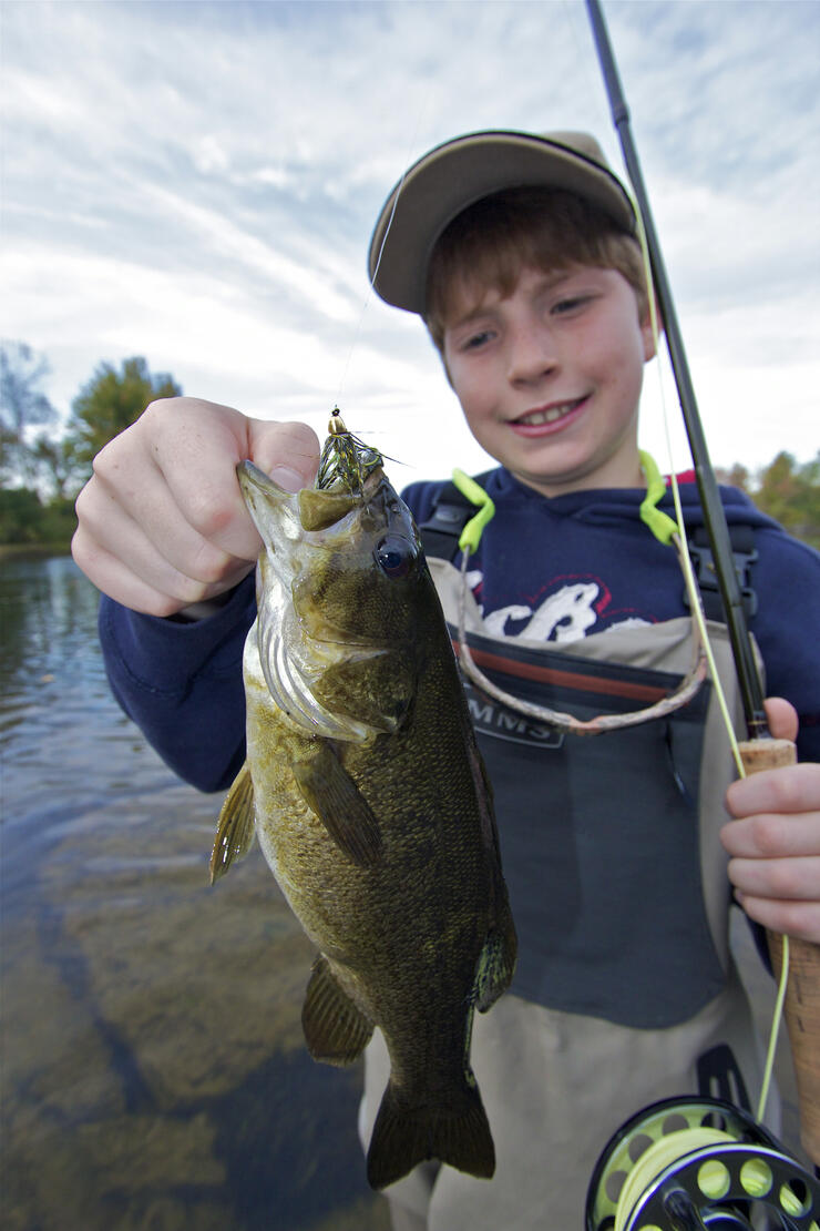 Subsurface Smallmouth On A Fly