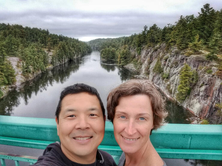 Selfie at the French River, Ontario
