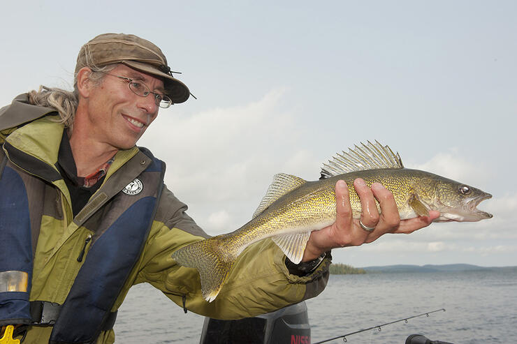 James with a walleye