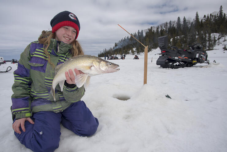 Last Ice Trips of the Season. Pearch, Walleye and a Ling - Fish