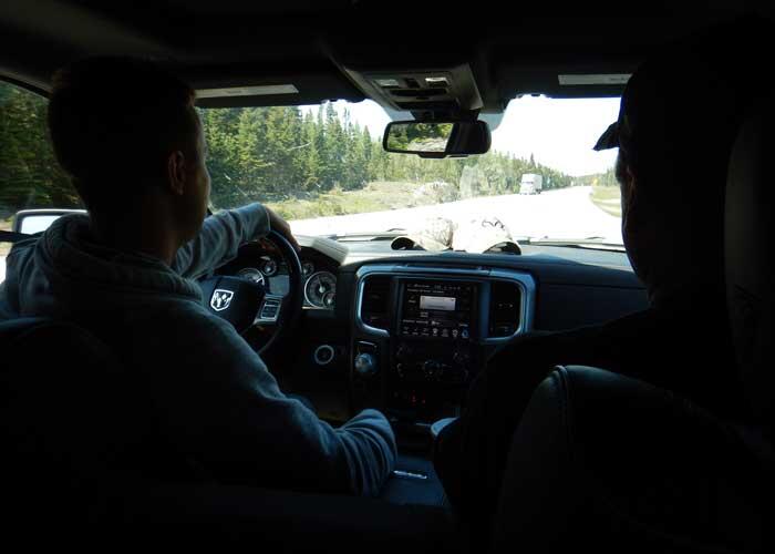 interior of truck