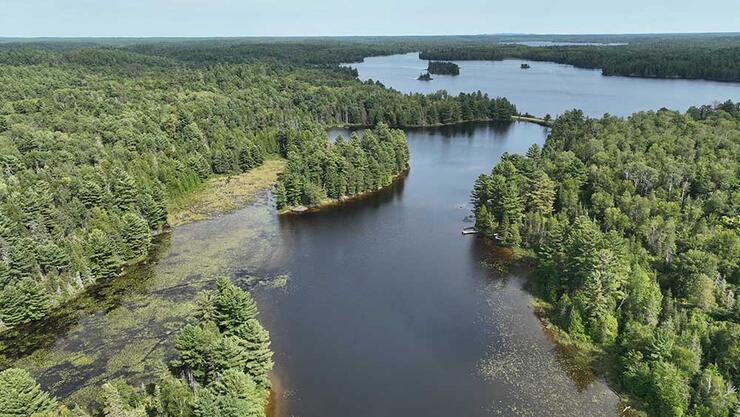 aerial view marten river landscape