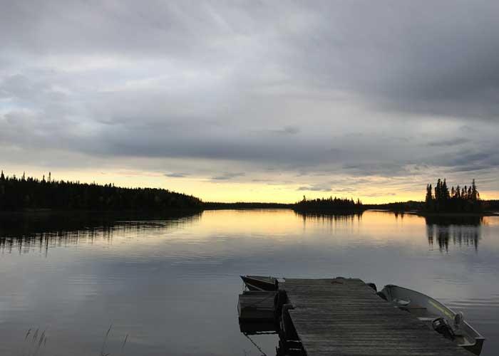 birch bark lodge dock