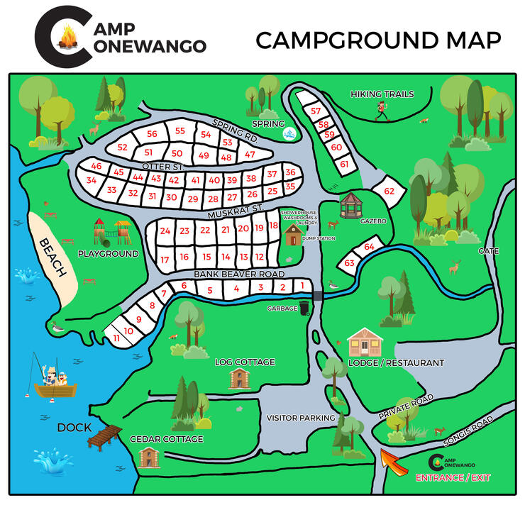 camp conewango campground map