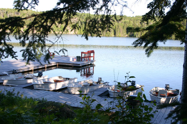 chapleau lodge docks and boats