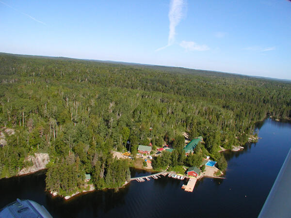 aerial view chapleau lodge borden lake