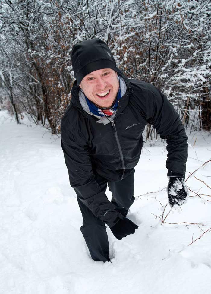 man in winter