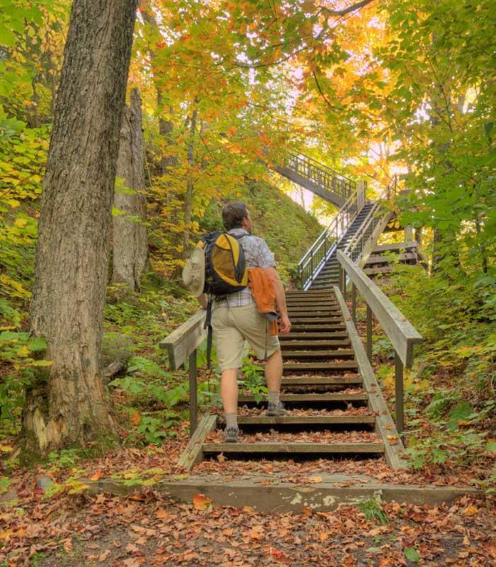 stairs to the edmund fitzgerald lookout