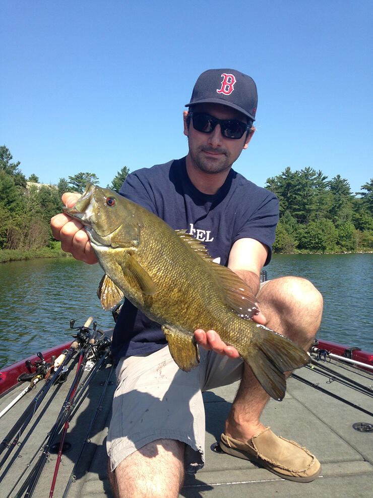 Applying Backing to Fishing Reels on Lake Ontario