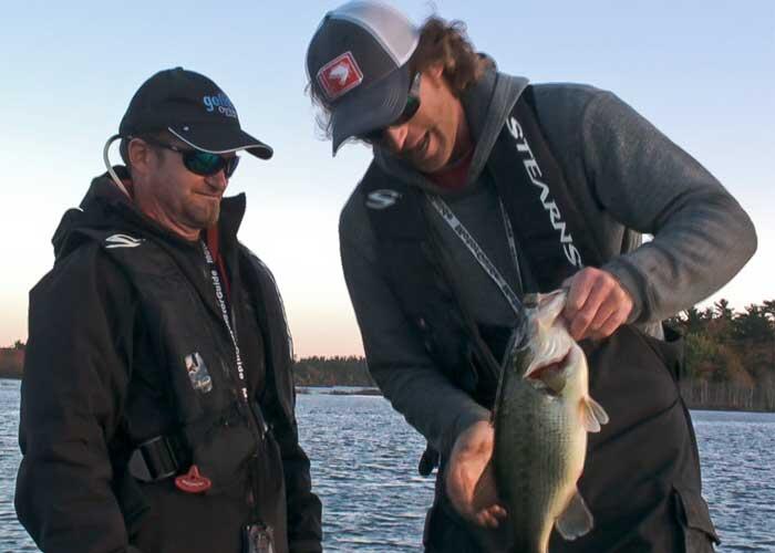 tyler dunn guiding with largemouth base