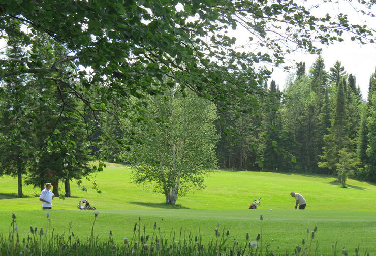 golfing