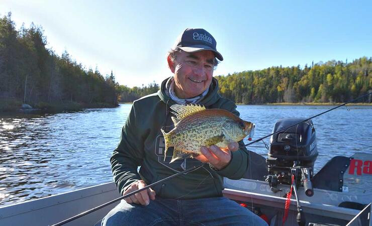 angler fishing crappie