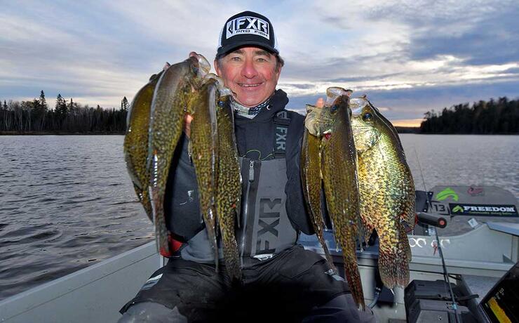 angler fishing crappie