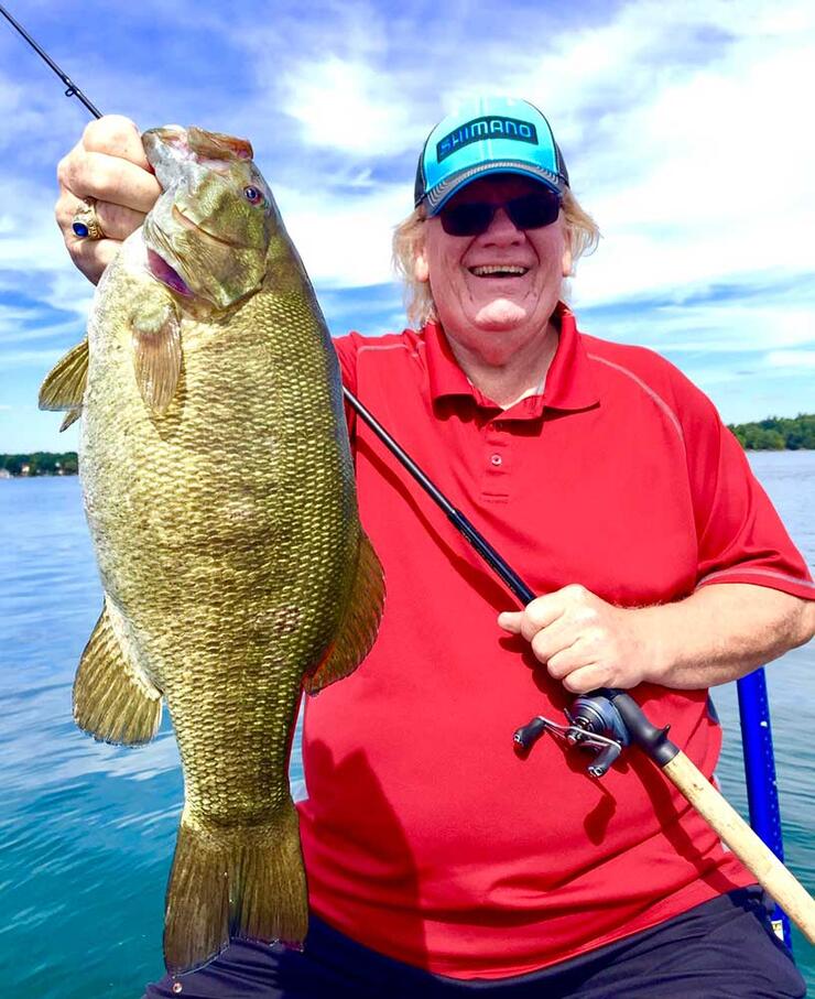 angler fishing ontario bass