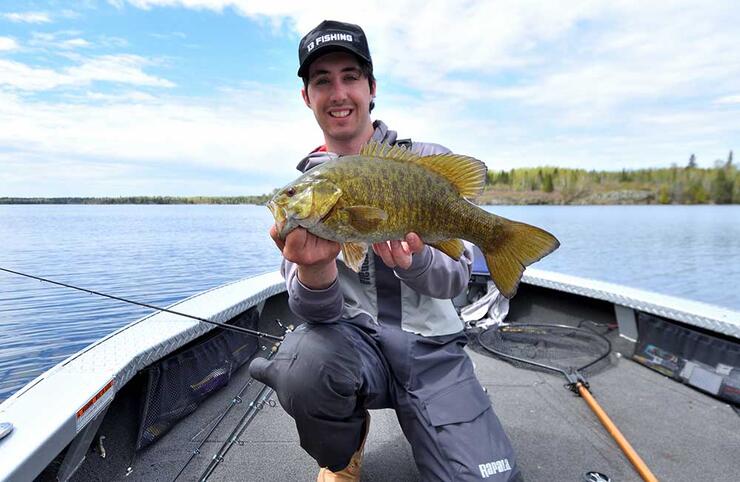 angler fishing ontario smallmouth bass