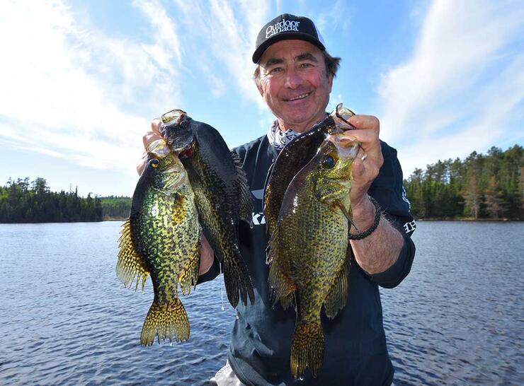 angler fishing crappie