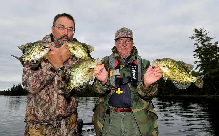 anglers fishing black crappie ontario