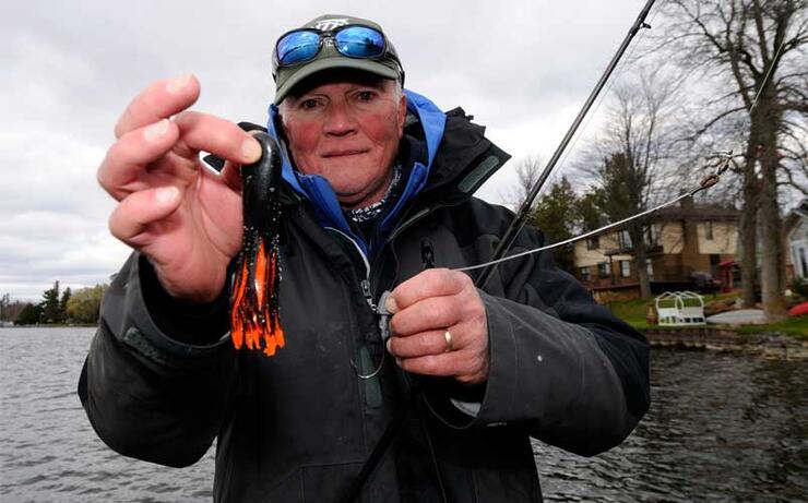 wally robins holding lure