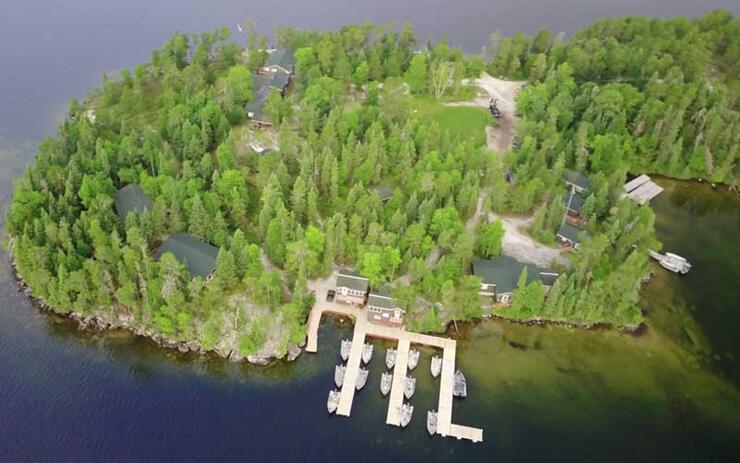 hawk lake lodge aerial