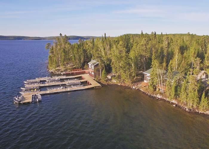 aerial view of docked boats