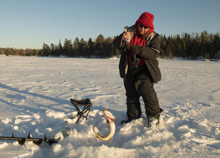 Ice Fishing for Multiple Species in Ontario's Sunset Country