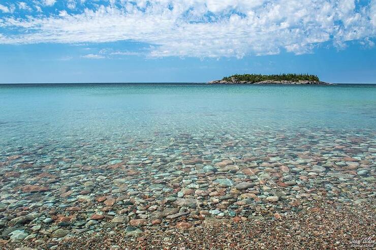 Clear water of a lake