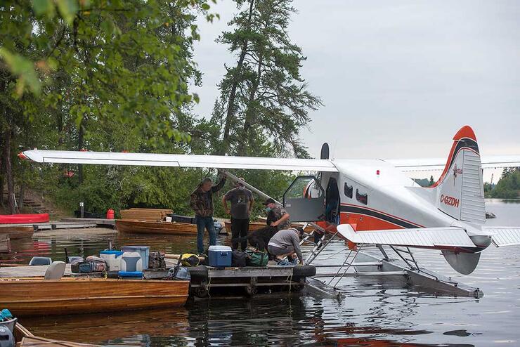 float plane at dock