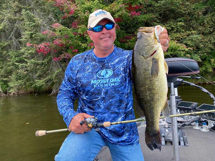 angler smallmouth bass fishing