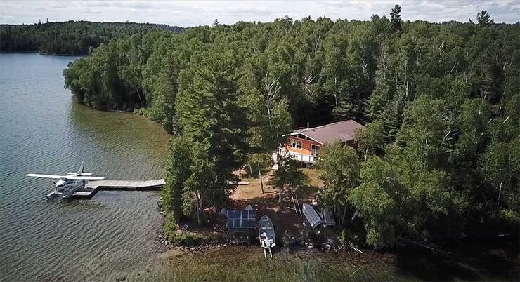 remote outpost, floatplane at dock