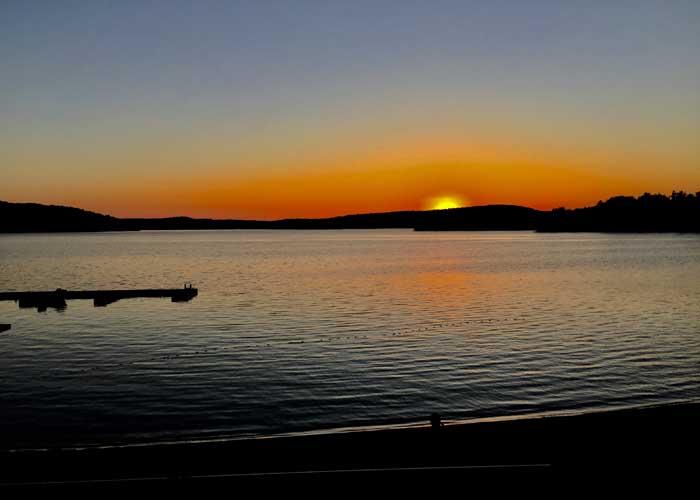 baptiste lake sunset