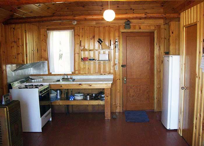 timber edge camps cabin kitchen