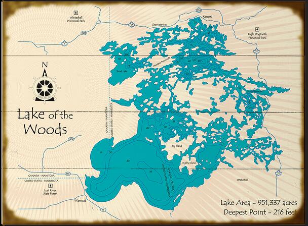 lake of the woods map