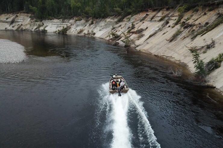 boating on the Michipicoten River Wawa Ontario