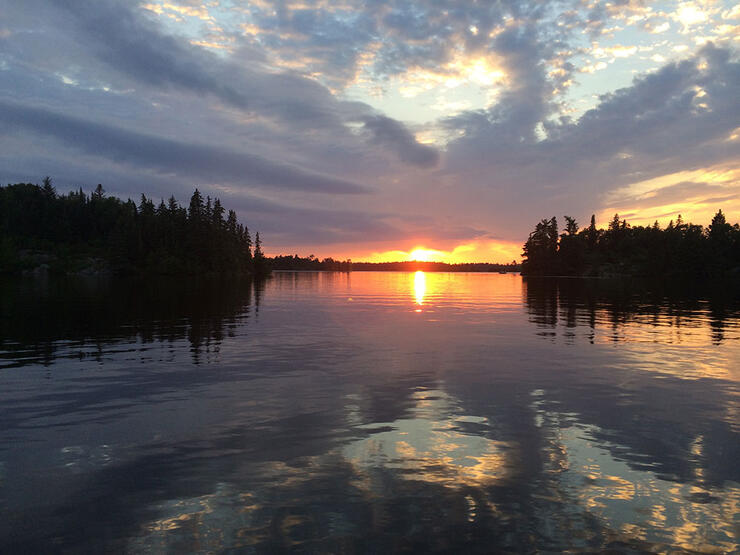 lake of the woods sunset