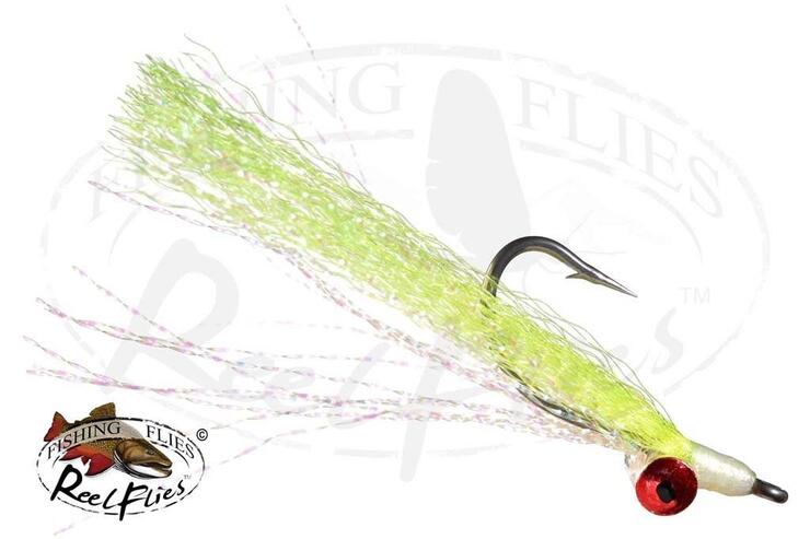 Clousers Deep Minnow Chartreuse Black - Streamer Fly Fishing Flies - 4